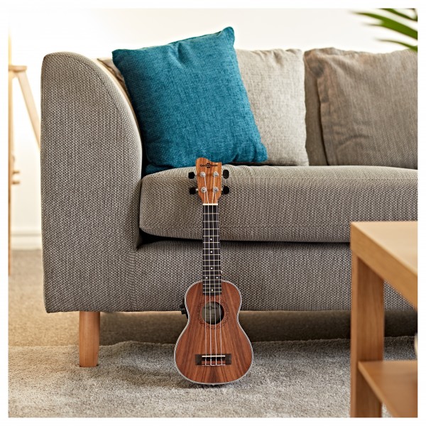 Koa Soprano Electro-Ukulele by Gear4music