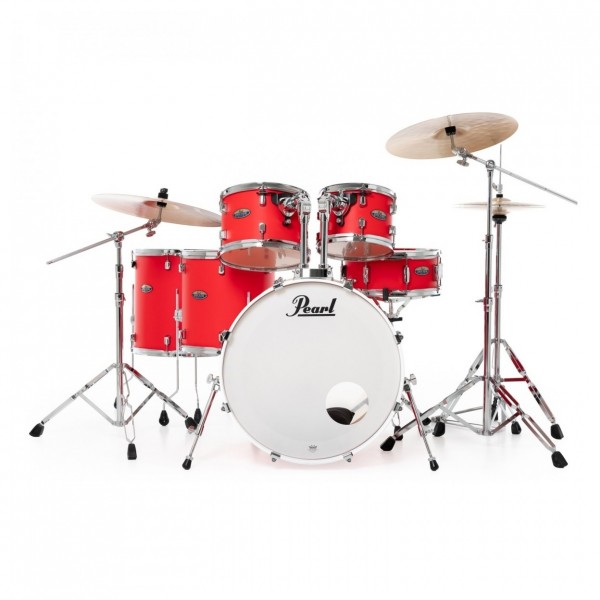 Pearl Decade Maple 22" 6pc Drum Kit w/Hardware, Matte Racing Red