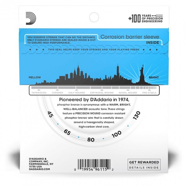 D'Addario EPBB170-5 Phosphor Bronze 5-String Acoustic Bass Strings