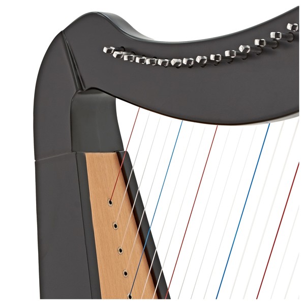 22 String Harp with Levers by Gear4music, Black