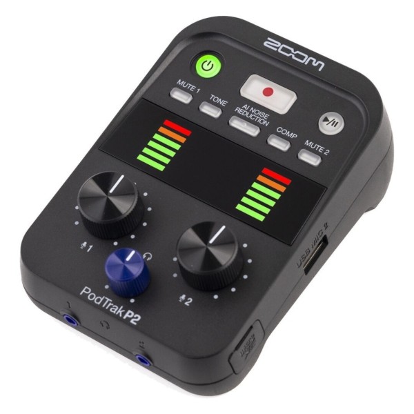 Zoom PodTrak P2 USB Mic Podcasting Bundle