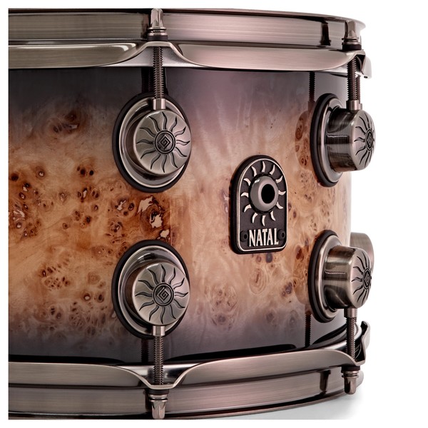 Natal Mappa Burl Maple 13" x 7" Snare Drum, Smoked Gloss