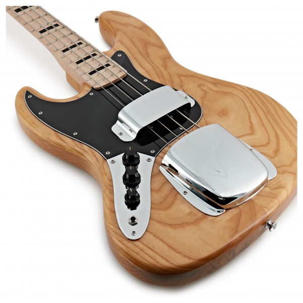 Vintage VJ74 Reissued Bass Left Handed MN, Natural Ash
