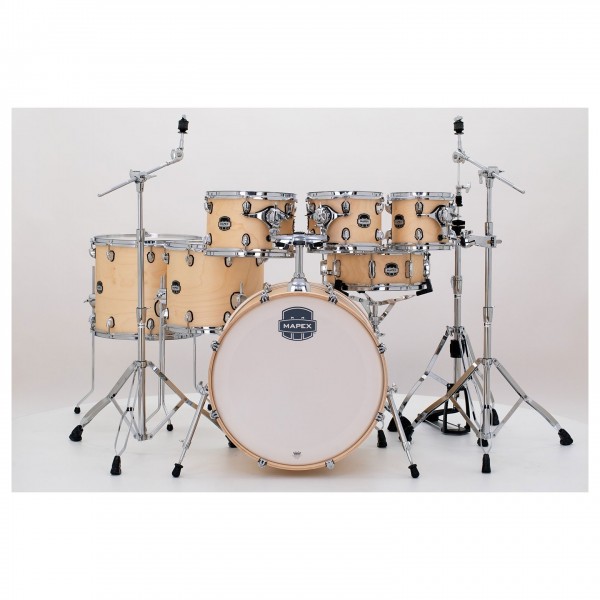 Mapex Mars Maple 22" 7pc Studioease Shell Pack, Natural Satin - Free 8" Tom