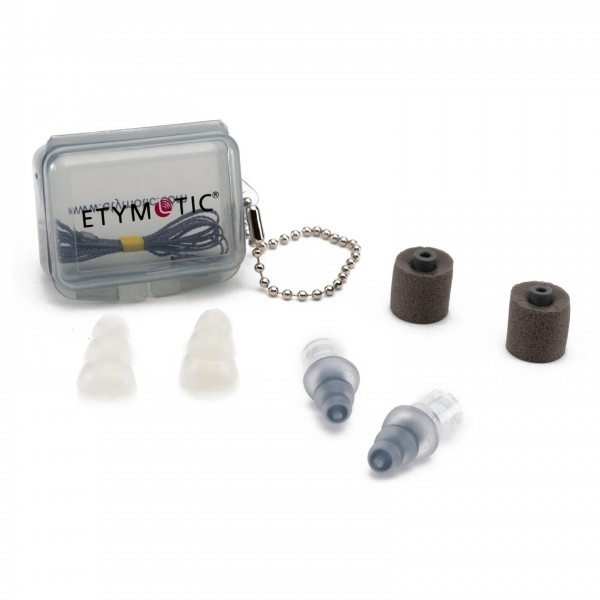 Etymotic ER20XS High Fidelity Earplugs Universal Fit Clear Stem with Standard+Large+Foam Tips