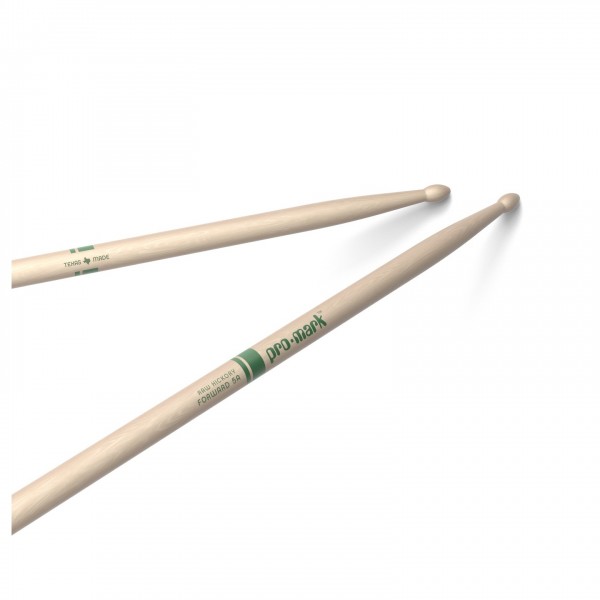 Promark Classic Forward 5A Raw Hickory Drumsticks, Wood Tip