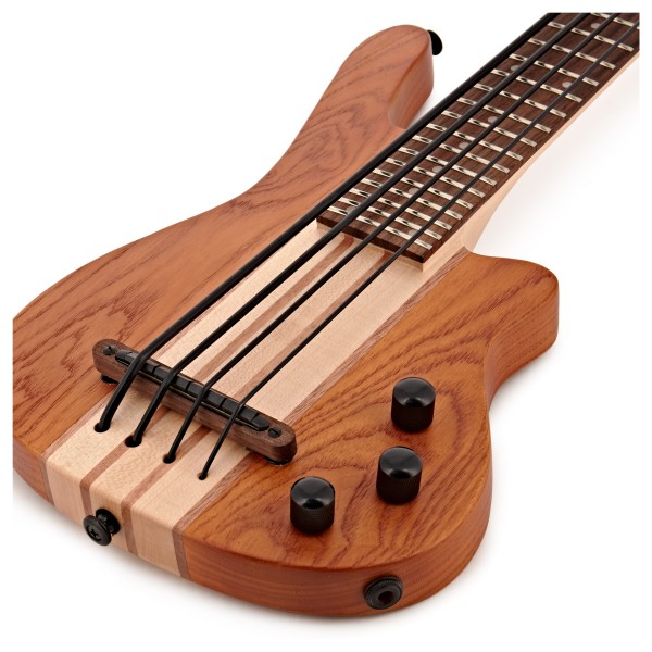 Mahalo Solid Electric Bass Ukulele, Transparent Brown