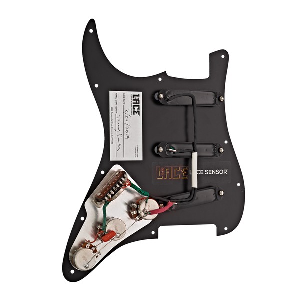 Lace Sensor Blue/Silver/Red Loaded Pickguard SSS, Black