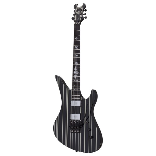 Schecter Synyster Custom, Gloss Black with Silver Pin Stripes