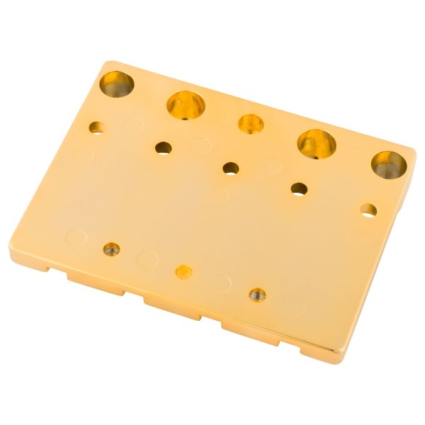 Fender HiMass 4-String Bass Bridge Assembly With Brass Saddles, Gold