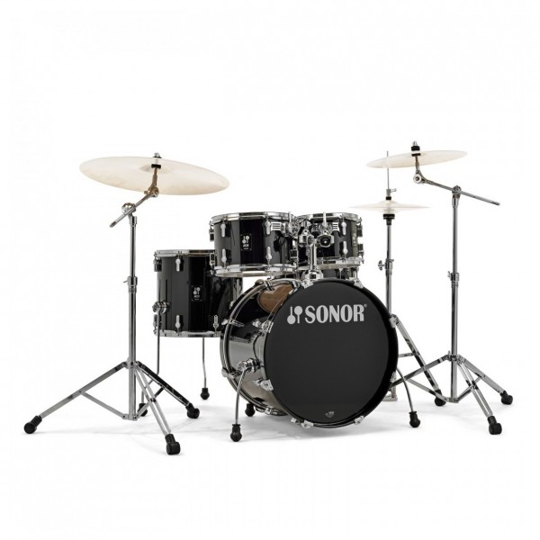 Sonor AQ1 20" 5pc Pro Drum Kit w/Cymbals, Piano Black