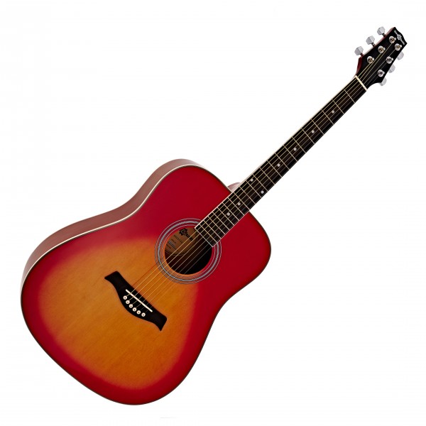Dreadnought Acoustic Complete Pack by Gear4music, Cherry Sunburst