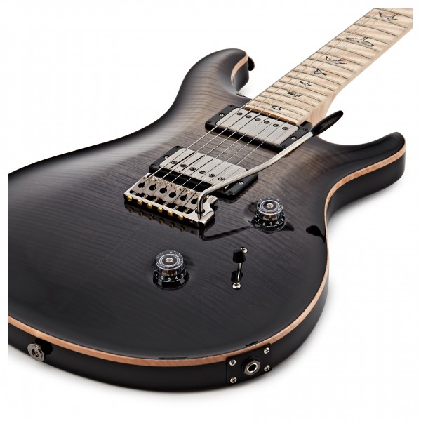 PRS Custom 24 Wood Library, 10 Top Charcoal Fade Smokeburst #0315218