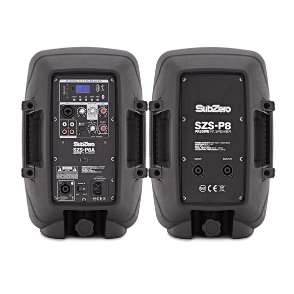 SubZero 200W 8" Speaker System with Digital Media Player