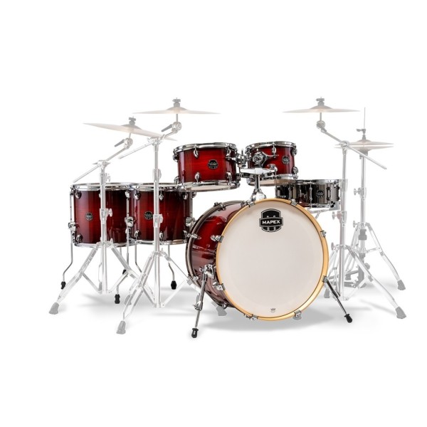 Mapex Armory 22" LA Fusion 6pc Shell Pack w/Bag Set, Red Onyx Burst