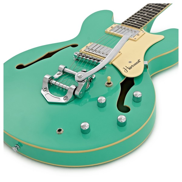 Hartwood Revival Vibrato Semi Acoustic Guitar, Jade Green - NearlyNew