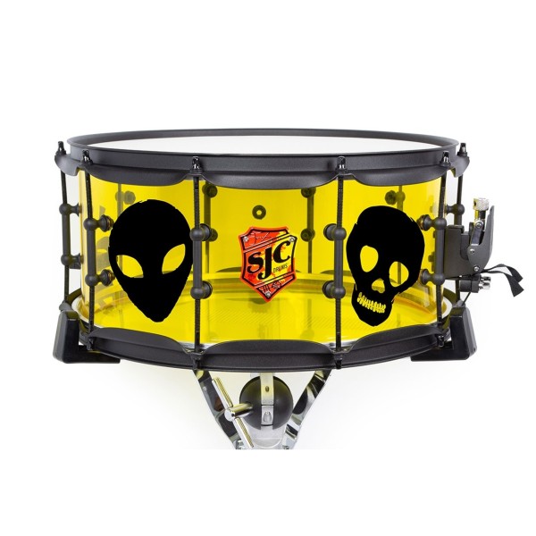 SJC Drums Josh Dun Torch 14 x 6.5" Snare Drum, Yellow Acrylic