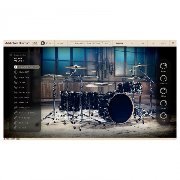 XLN Addictive Drums 2: Black Velvet ADpak