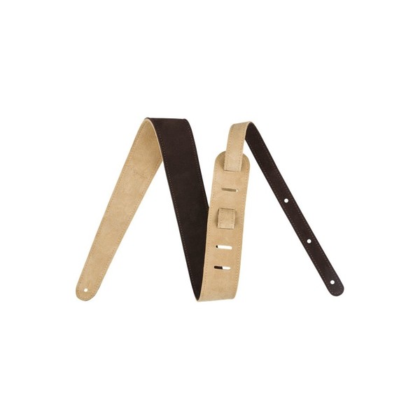 Fender Reversible 2" Suede Strap, Brown/Tan