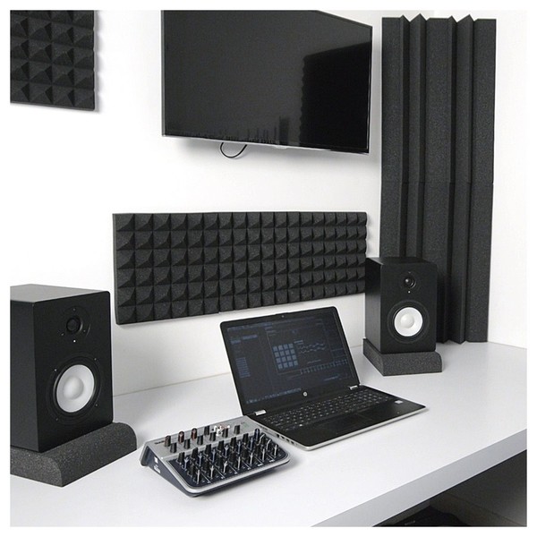 AcouFoam 30cm Acoustic Panels by Gear4music, Pack of 4