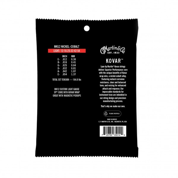 Martin MK12 Luxe Kovar SP Core Acoustic Strings Light, 12-54