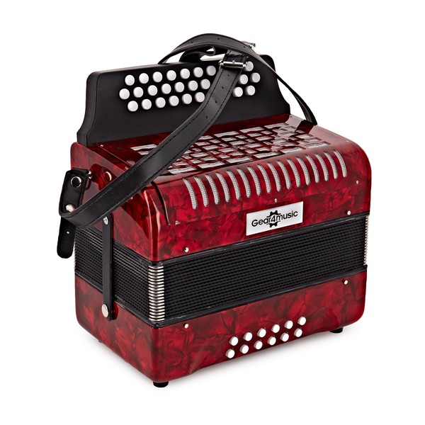 Diatonic Button Accordion by Gear4music, 12 Bass