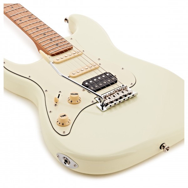 JET Guitars JS-400 HSS Roasted Maple Left Handed, Olympic White