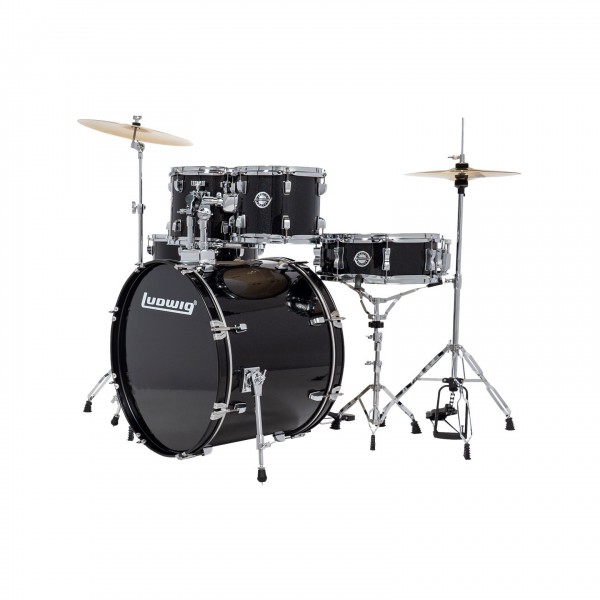 Ludwig Accent 20" Fuse 5pc Drum Kit, Black Sparkle