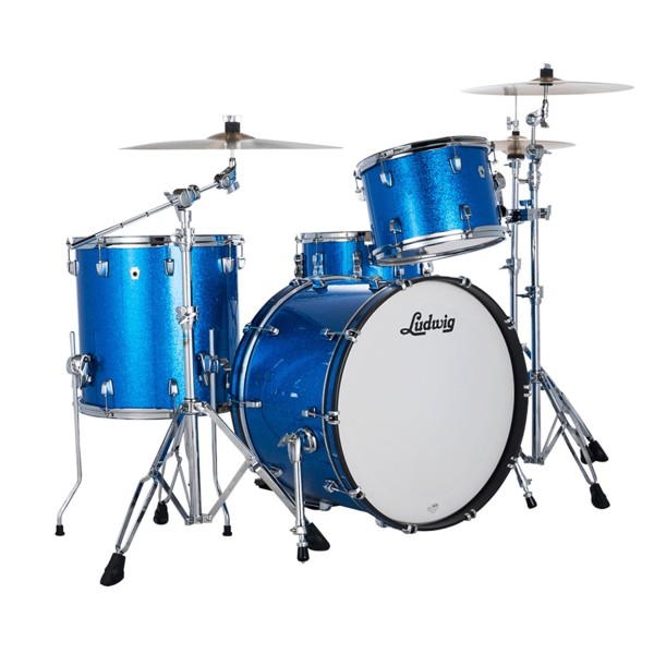 Ludwig Neusonic 22" Fab 3pc Shell Pack, Blue Super Sparkle