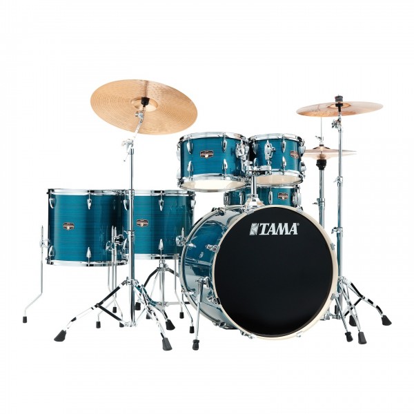 Tama Imperialstar 22" 6pc Drum Kit w/Meinl Cymbals, Hairline Blue