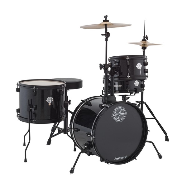 Ludwig Pocket Kit By Questlove, Black Sparkle with Free Lessons