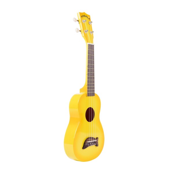Kala Makala Dolphin Soprano Ukulele, Yellow Burst