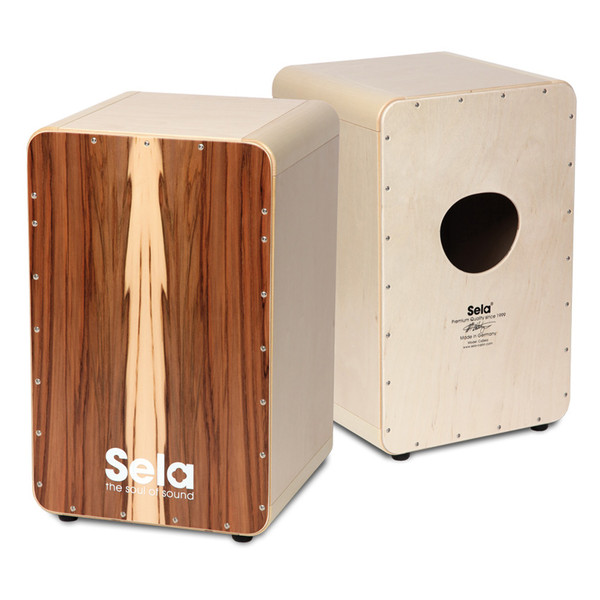 Sela CaSela Pre Assembled Cajon with Snare, Satin Nut