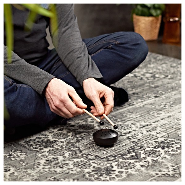 Gear4music Life 3" Steel Tongue Drum 6 Notes, A Pentatonic, Ink Black