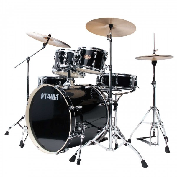 Tama Imperialstar 22" 6pc Drum Kit w/Cymbals, Hairline Black