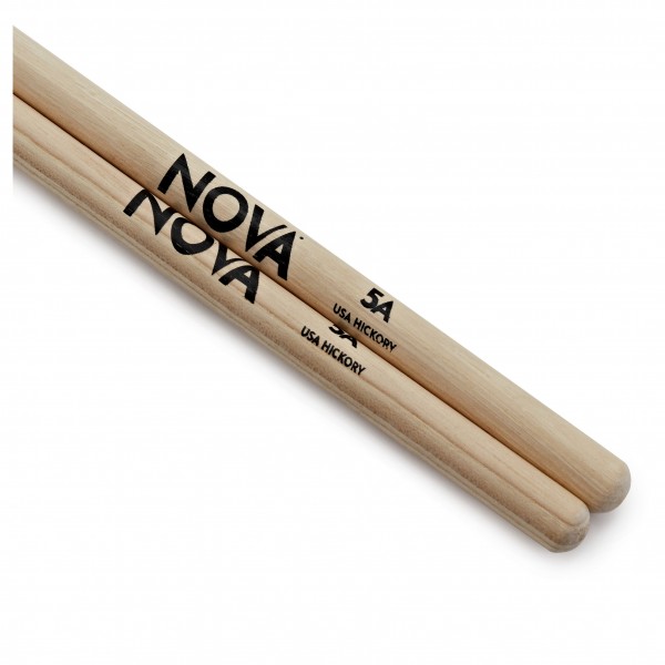 Vic Firth NOVA 5A Hickory Drumsticks, Wood Tip