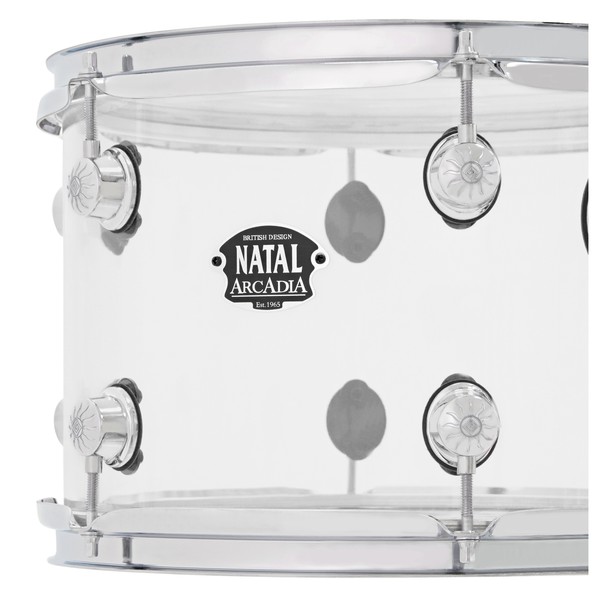 Natal Arcadia Acrylic 22" 3 Piece Shell Pack, Transparent