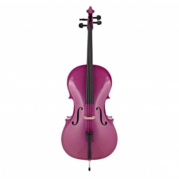 Student Full Size Cello Beginner Pack by Gear4music, Purple
