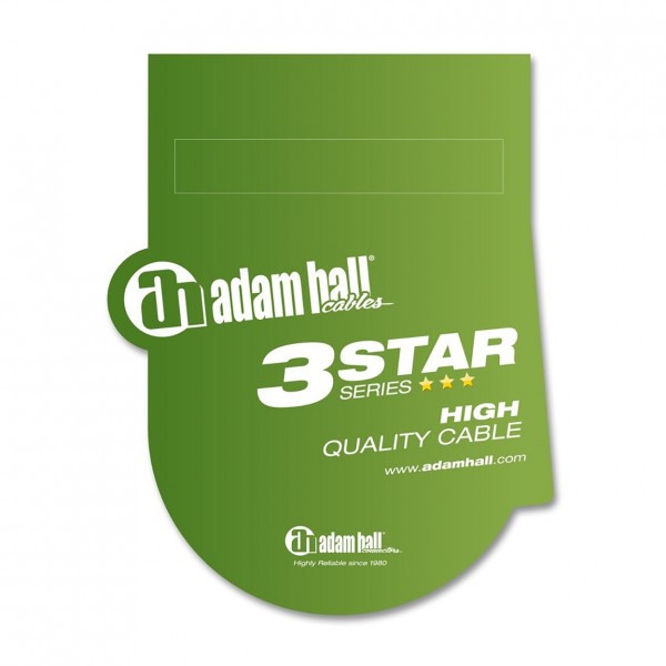 Adam Hall 3 STAR Unbalanced Angled 1/4" TS Jack Cable, 60cm