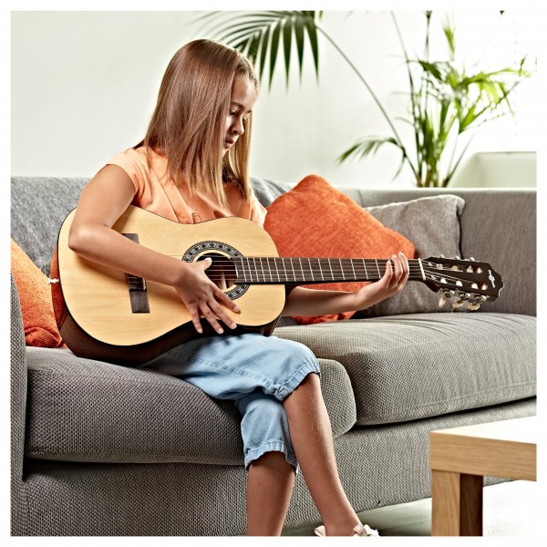 3/4 Classical Guitar Pack, Black, by Gear4music