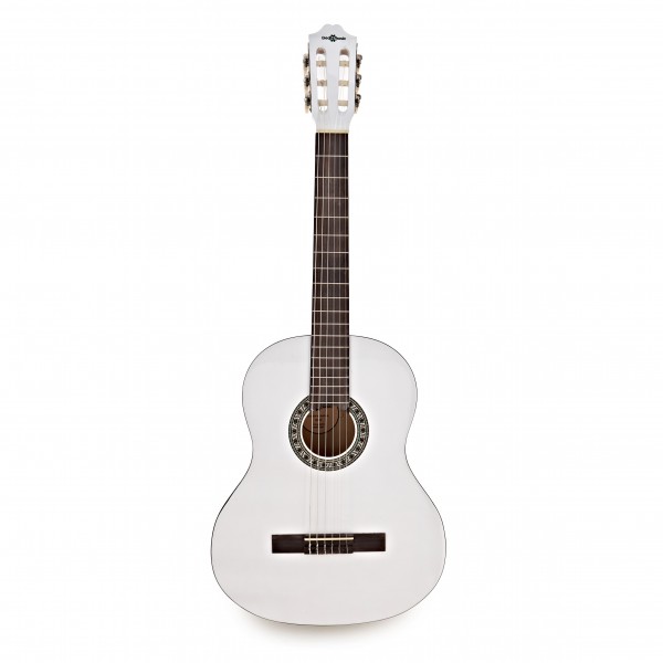 Classical Guitar, White, by Gear4music