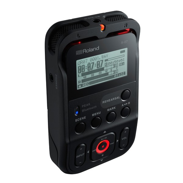 Roland R-07 High Resolution Audio Recorder, Black