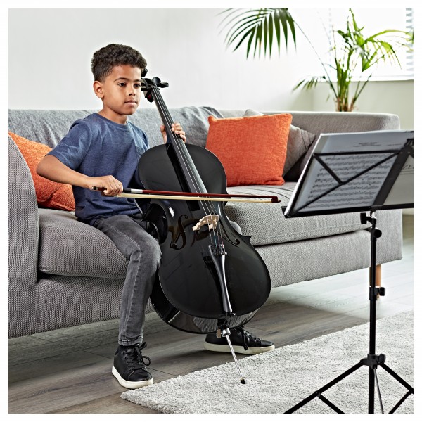Student 1/2 Size Cello by Gear4music, Black