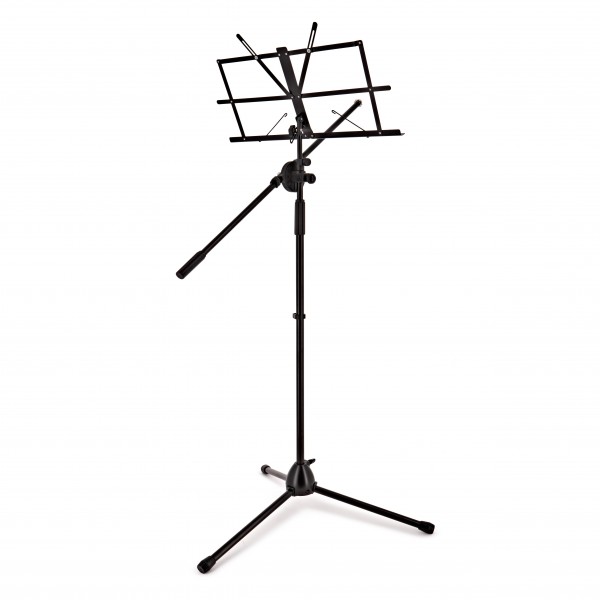 Boom Mic Stand with Music Stand by Gear4music