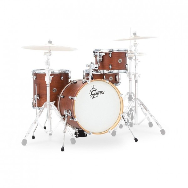 Gretsch Catalina Jazz 18" 4pc & DW 6000 Hardware, Satin Walnut Glaze
