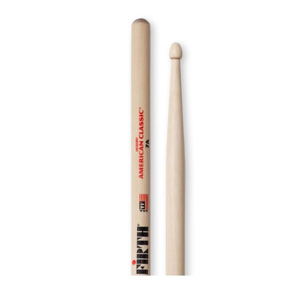 Vic Firth 7A Hickory Drumsticks, 12 Pair Value Bundle