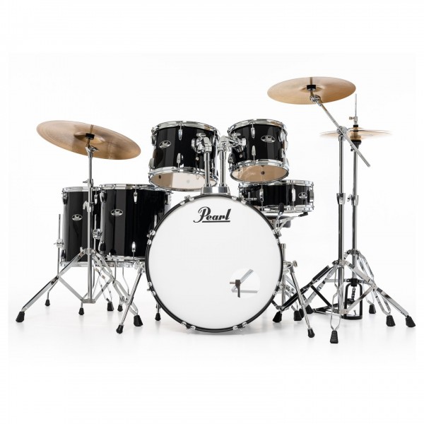 Pearl Roadshow 6pc Drum Kit w/Sabian Cymbals, Jet Black