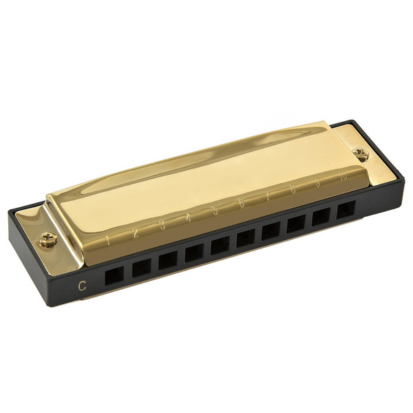 Blues Golden Harmonica Set by Gear4music