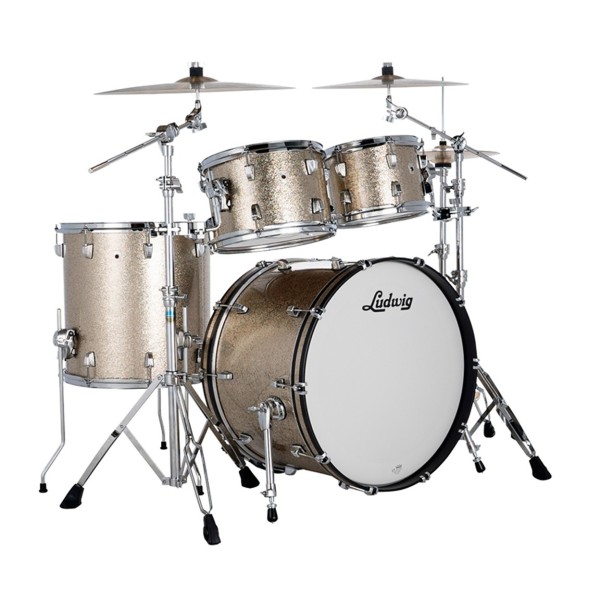 Ludwig Neusonic 22" Rapid MOD2 4pc Shell Pack, Titanium Super Sparkle
