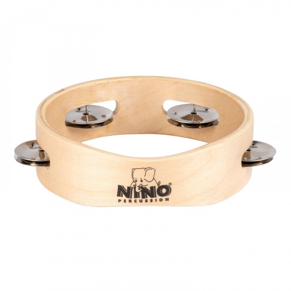 Nino by Meinl 6" Wood Tambourine, 1 row